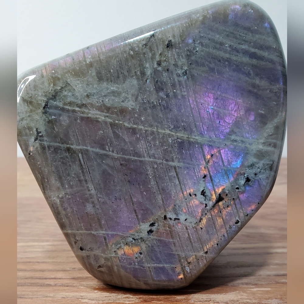 Labradorite Crystal Freeform 1.34 pounds Two-Sided Flash